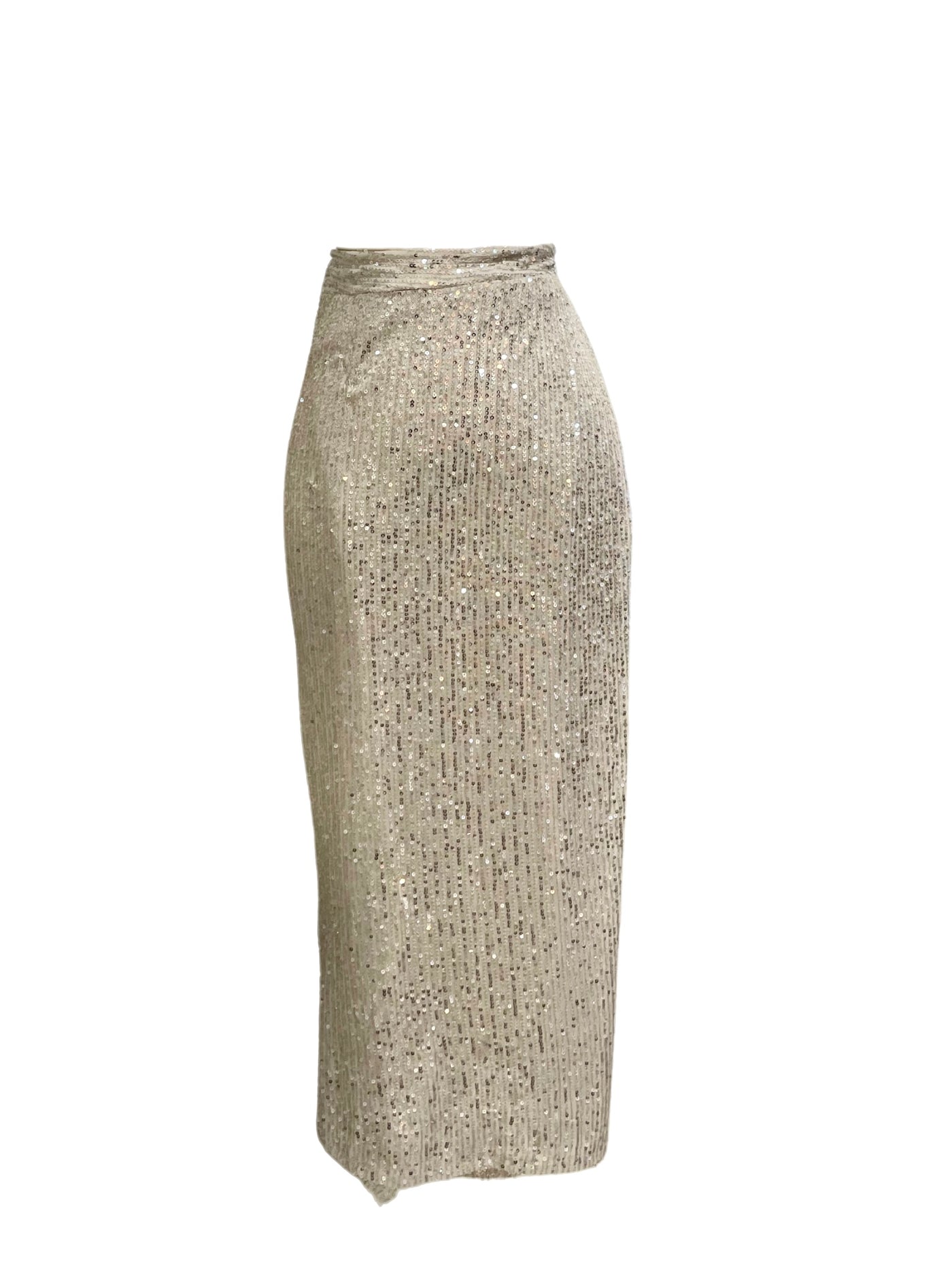 Falda Larga Brillo Nacarado