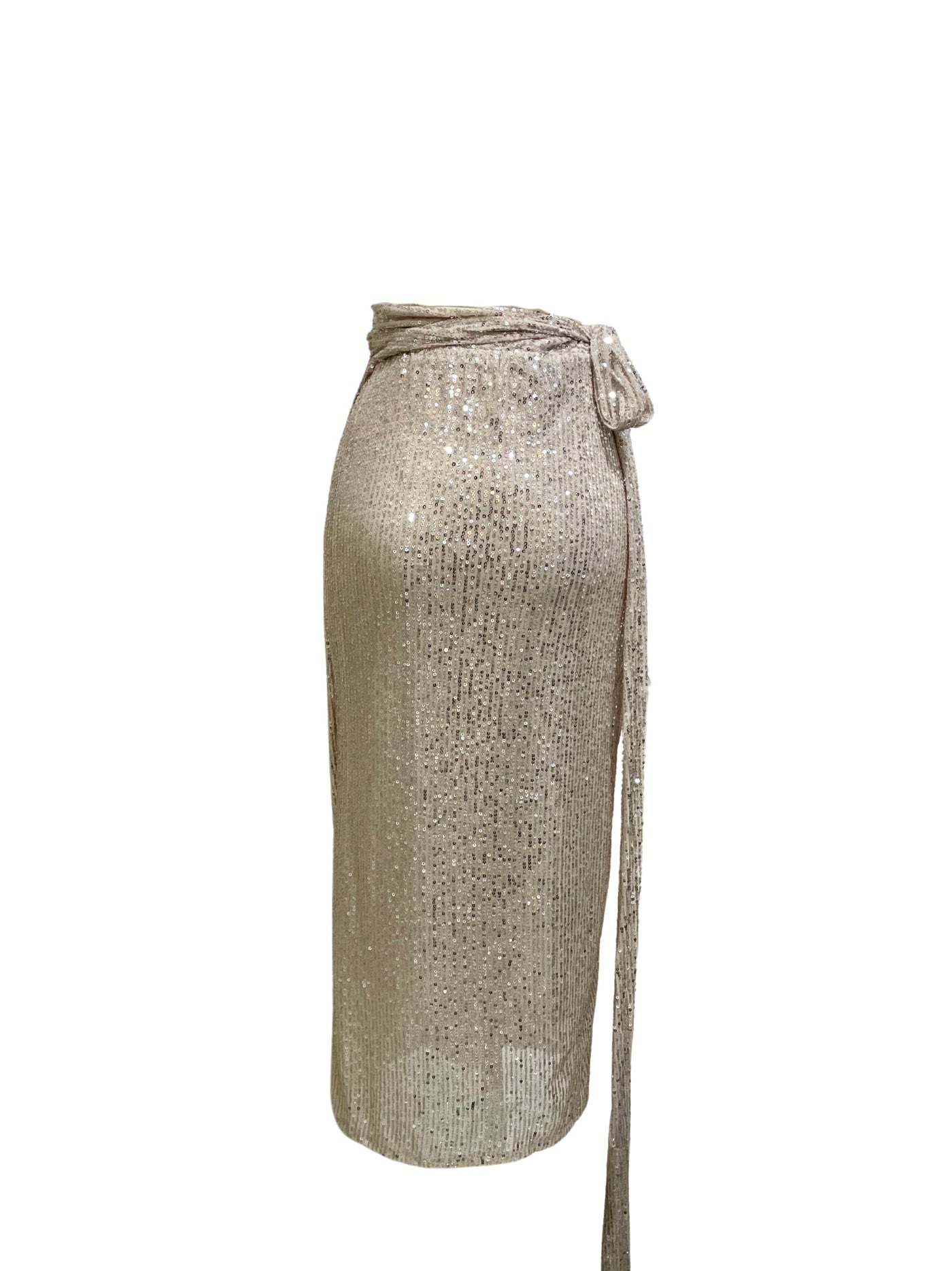 Falda Larga Brillo Nacarado