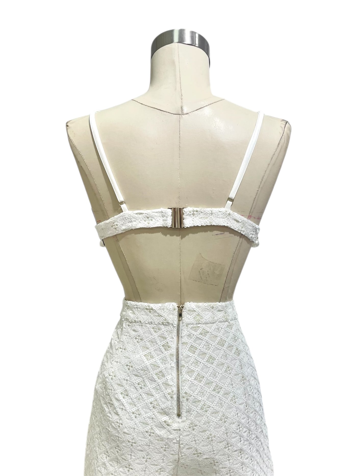 SET TOP Y SHORT BLANCO VERANO DORADO