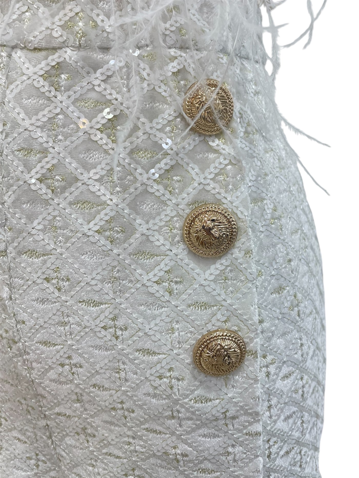 SET TOP Y SHORT BLANCO VERANO DORADO