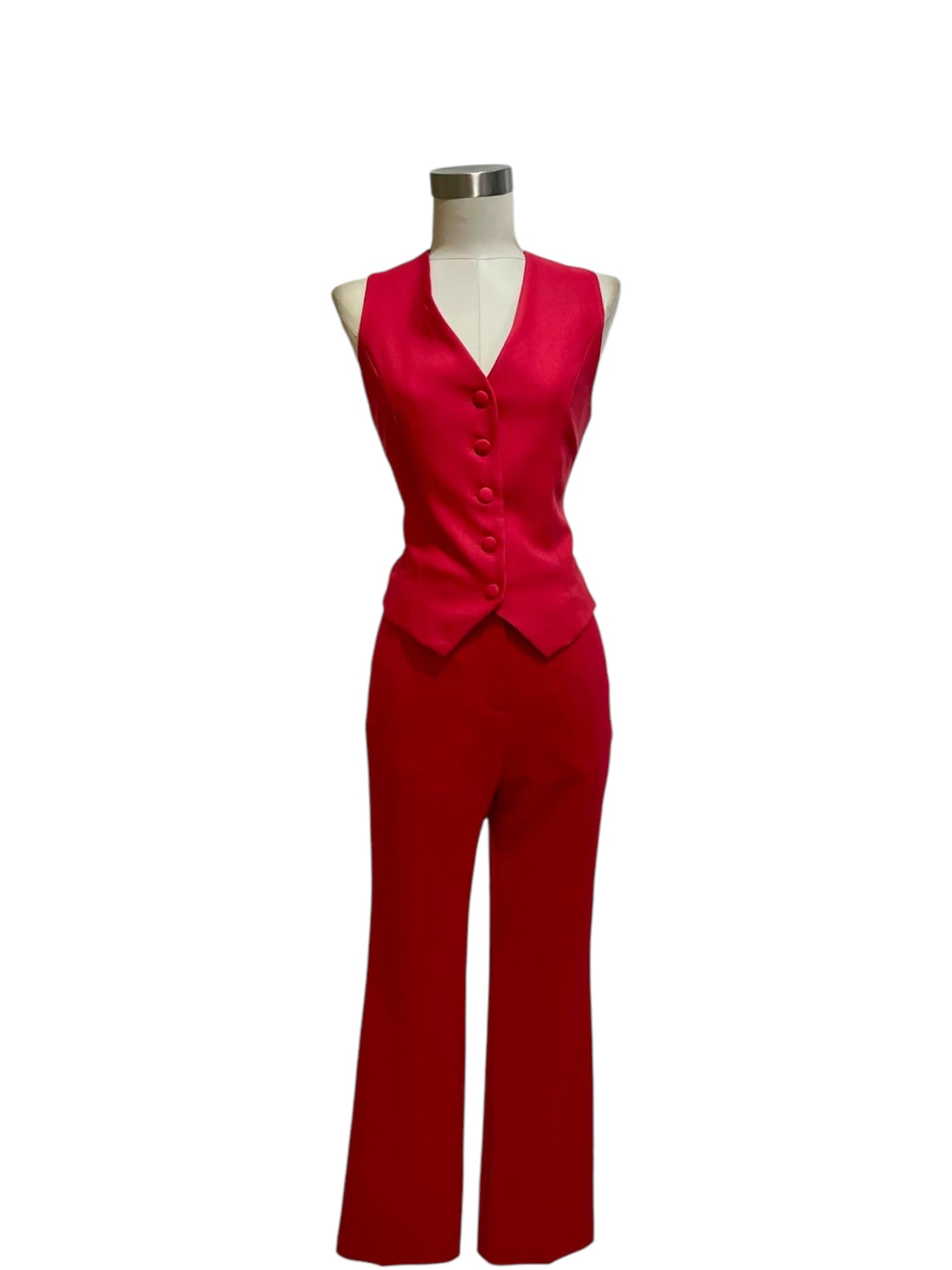 Set Rojo Pasión Chaleco y Pantalón