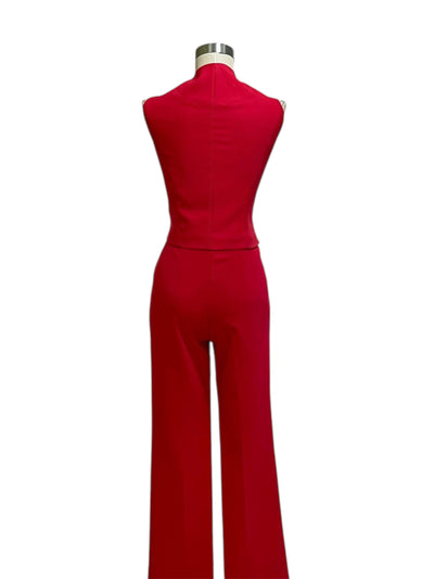 Set Rojo Pasión Chaleco y Pantalón
