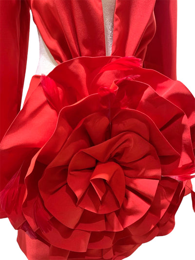 Vestido Rosa Roja Pasión