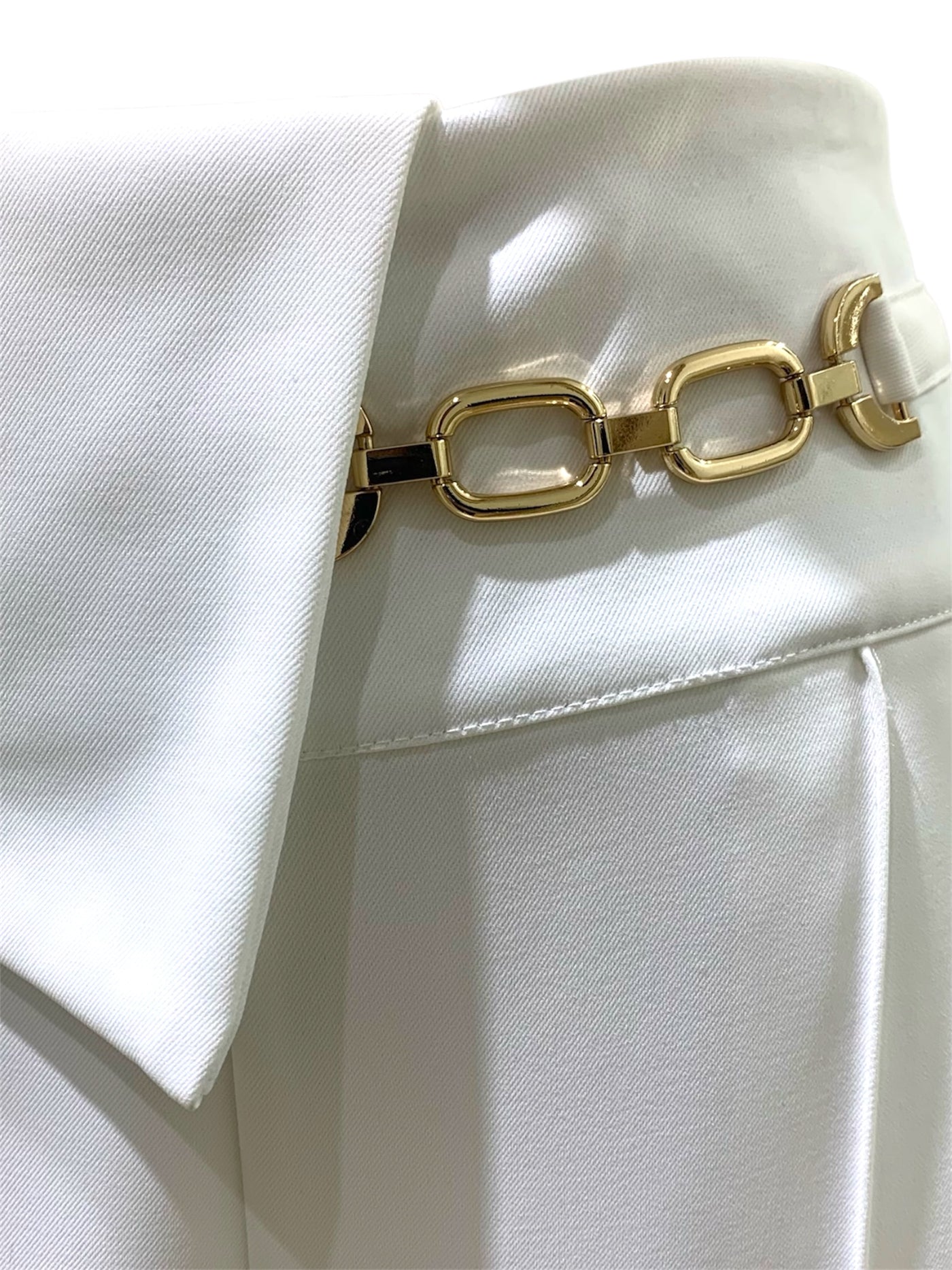 Pantalón Blanco Dorado de Lino