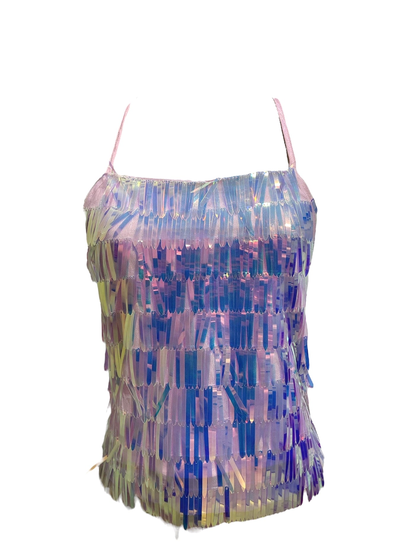 Blusa de lentejuelas rosada Brillo Sutil