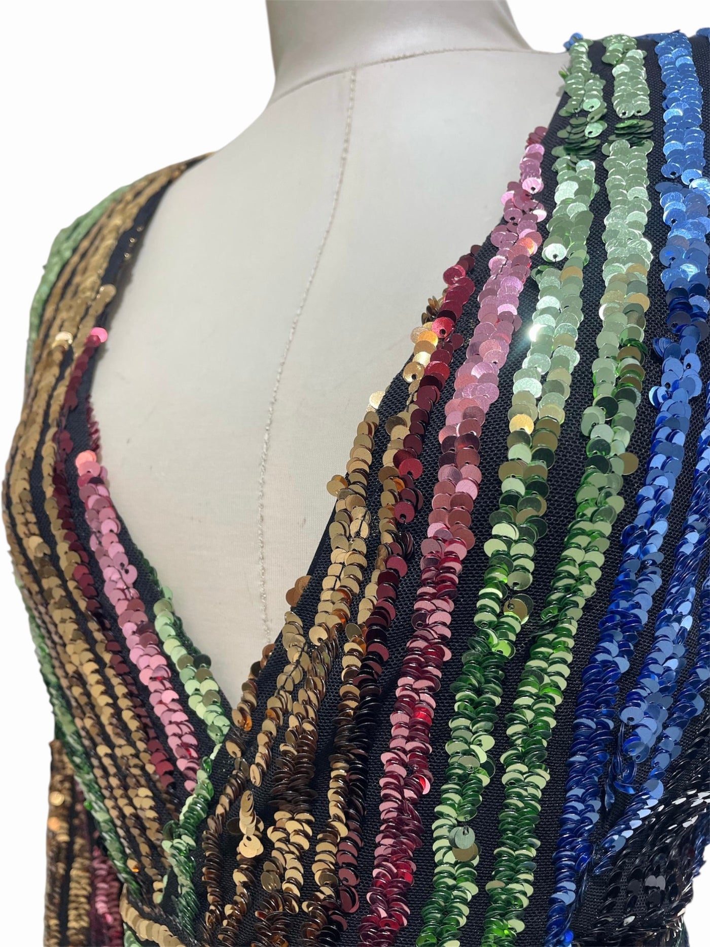 Blusa Lentejuelas Arcoíris Nocturno