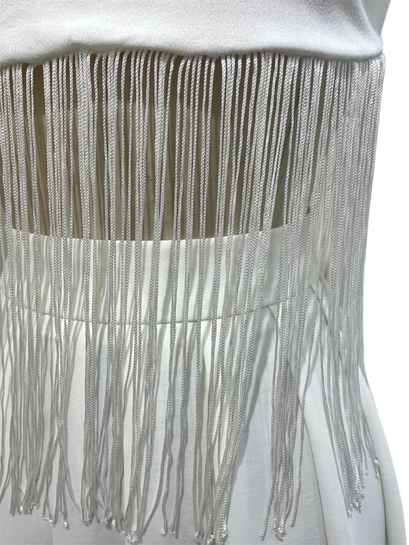 Top Corto Blanco Brisa Festiva Flecos
