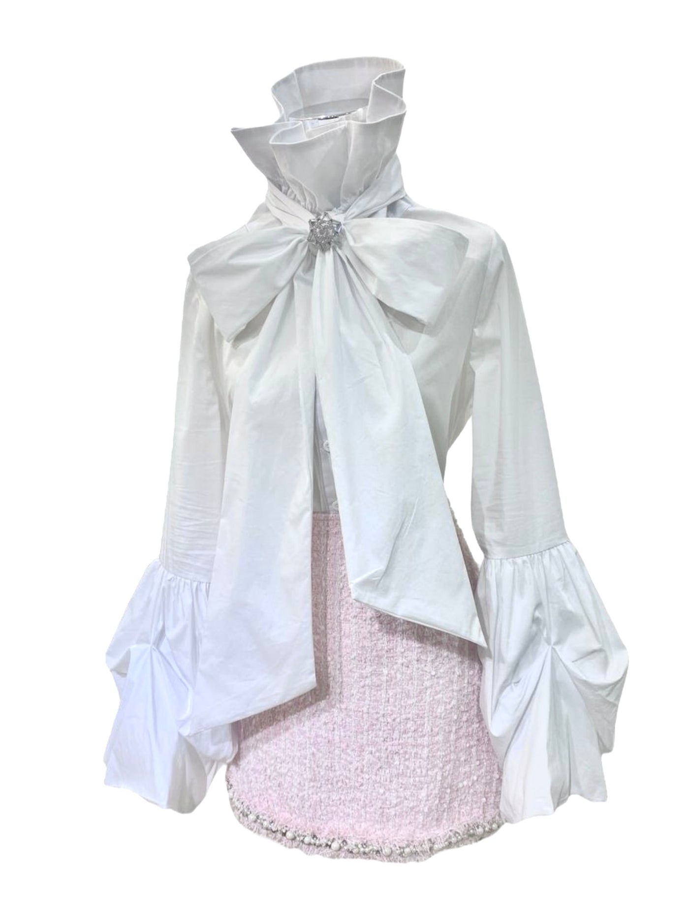 Camisa Blanca Elegancia Voluminosa