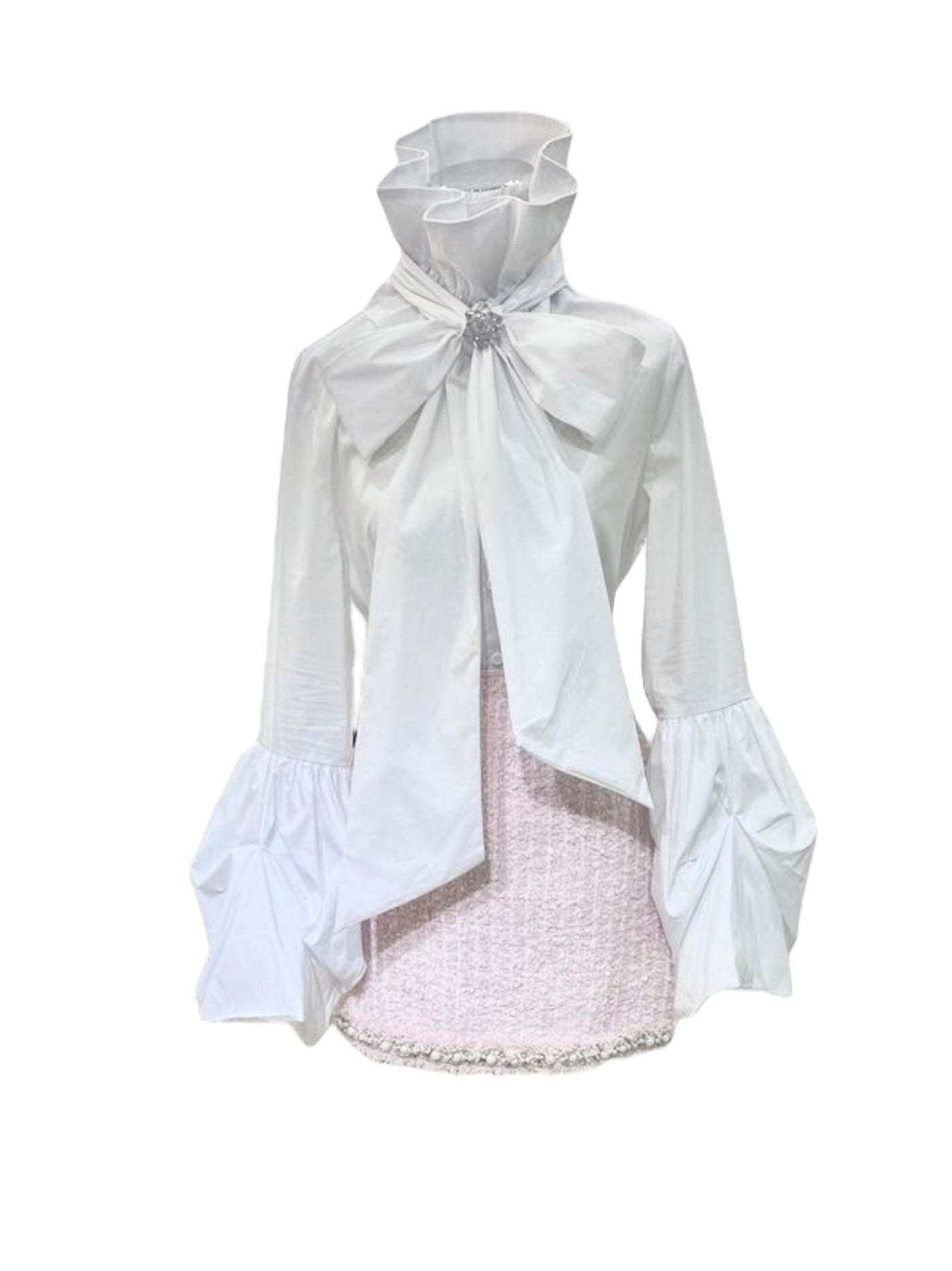 Camisa Blanca Elegancia Voluminosa