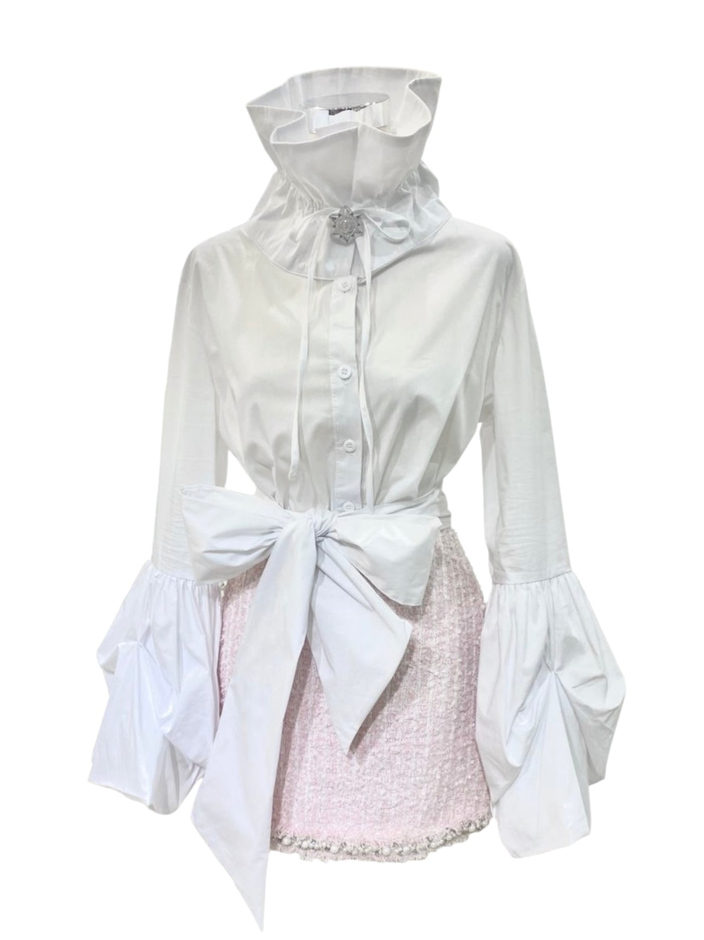 Camisa Blanca Elegancia Voluminosa