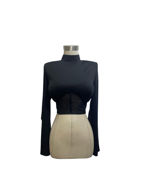 BLUSA CUELLO ALTO MISTERIO SOFISTICADO