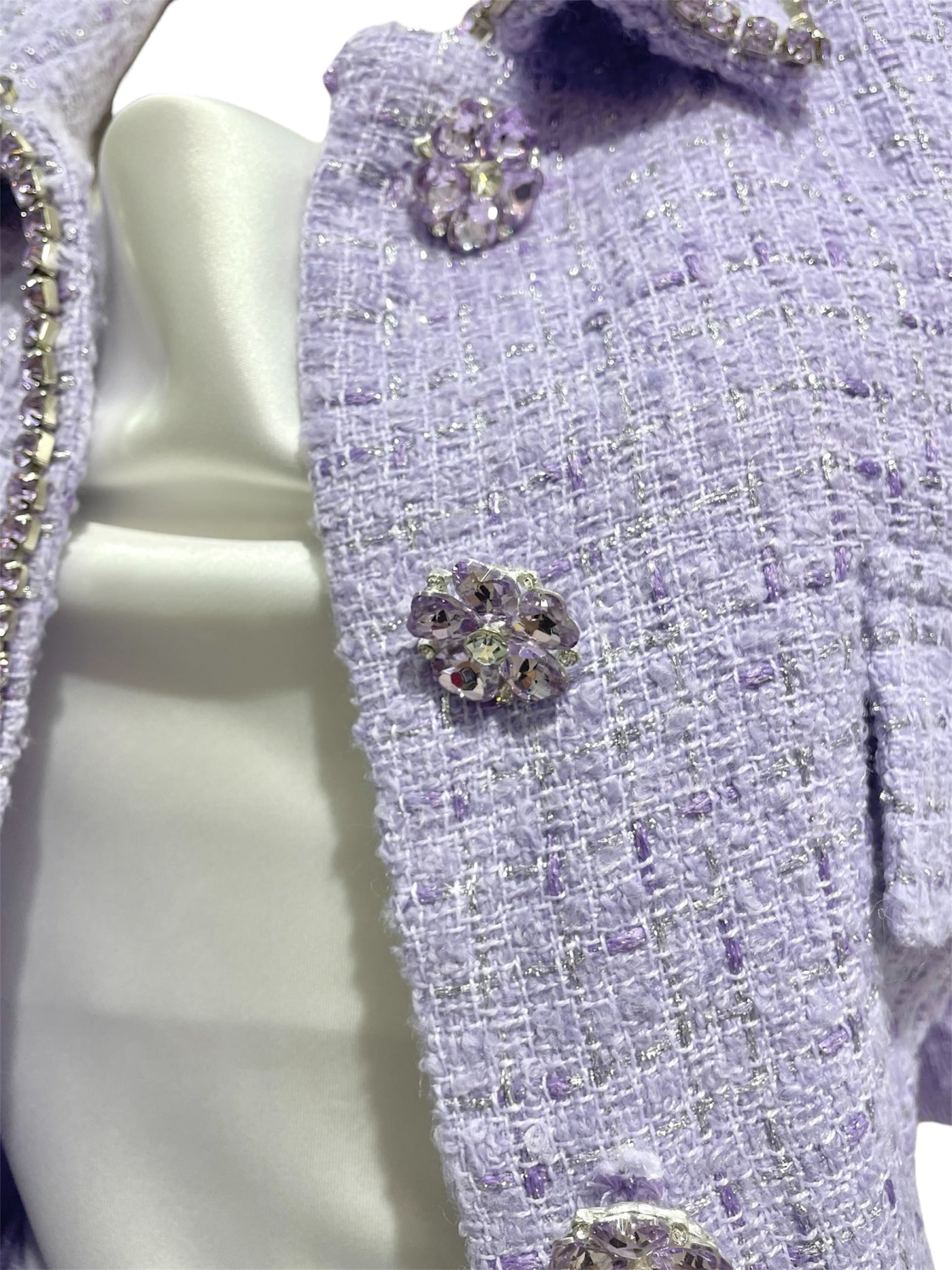 Set Morado Tweed Amatista Elegante