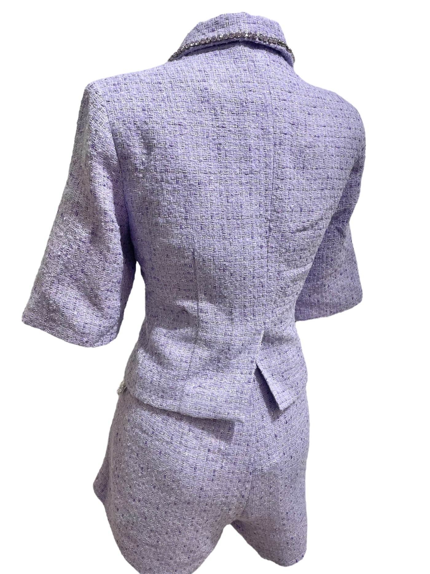 Set Morado Tweed Amatista Elegante