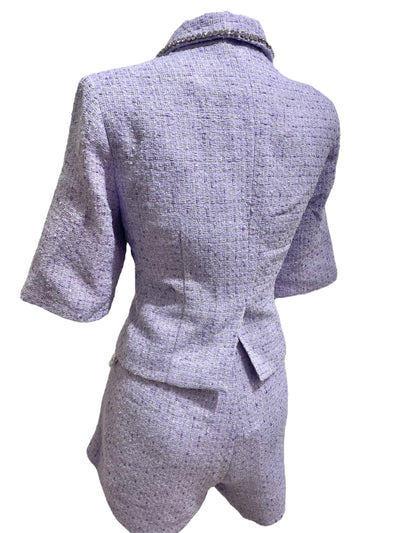 Set Morado Tweed Amatista Elegante
