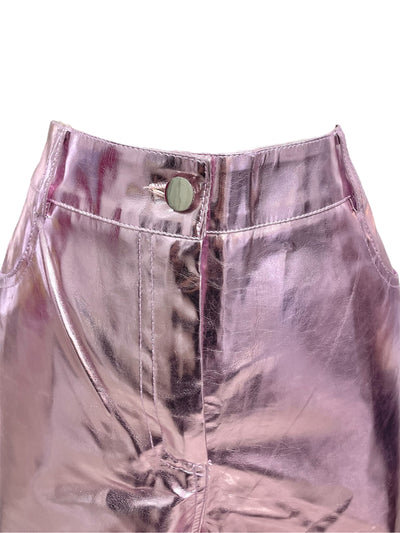 Pantalon Rosa metálico Brillo Chic