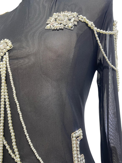 Vestido Negro Ilusión Estelar