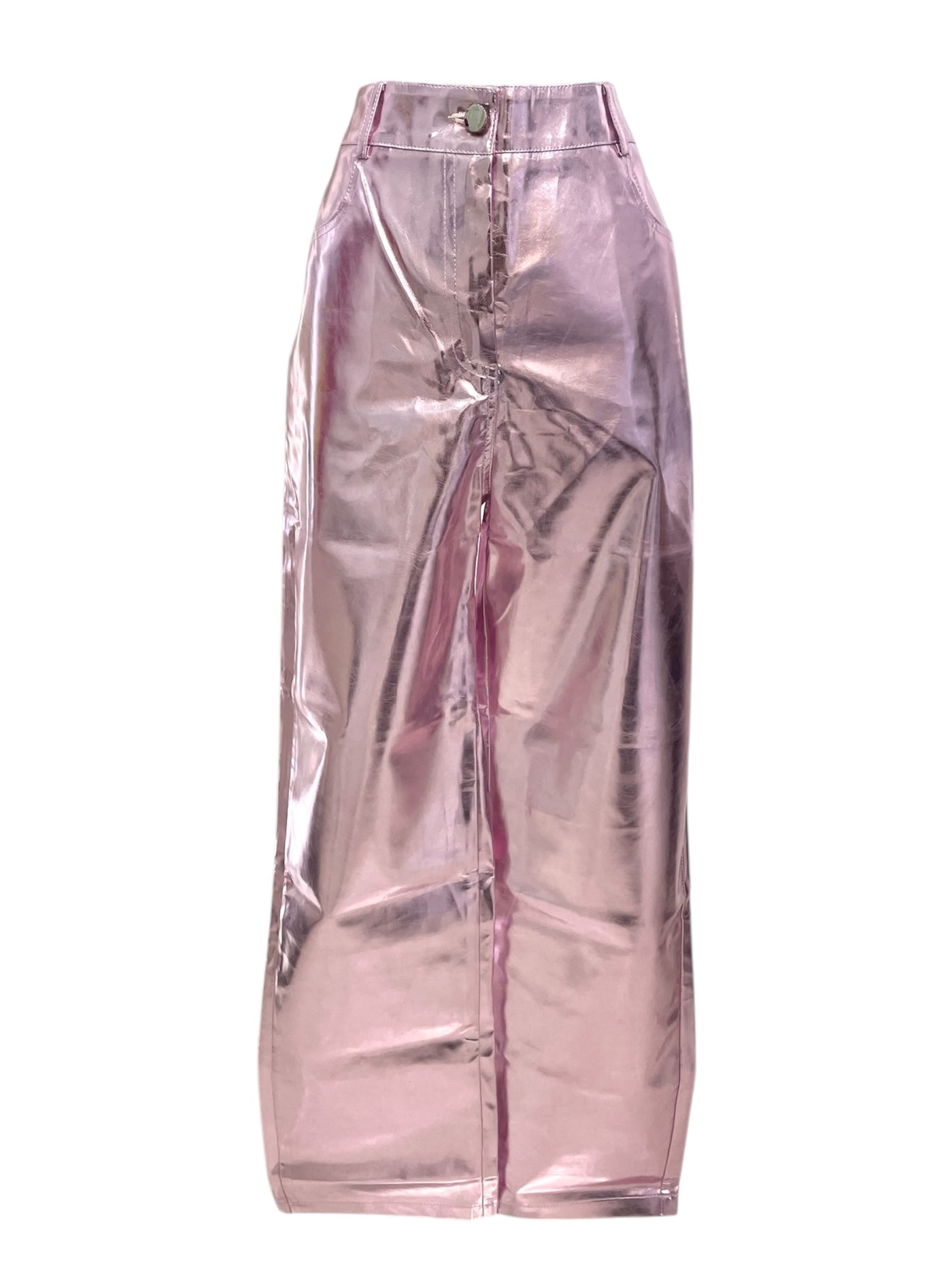 Pantalon Rosa metálico Brillo Chic